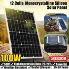 Солнечная панель 100 Вт, 18 в, Двойные USB-элементы, поли солнечная панель 1020304050A, контроллер для наружного автомобиля, яхты, аккумулятора, лодки, зарядное устройство
