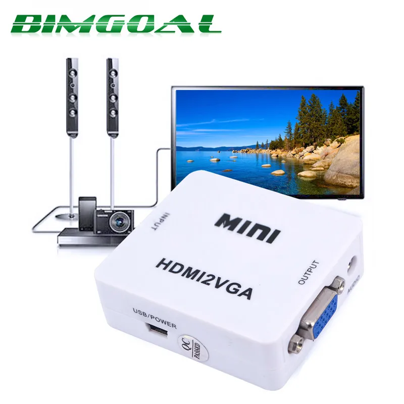 HD 1080P мини HDMI в VGA конвертер с аудио HDMI2VGA видео коробка адаптер для Xbox360 PC DVD PS3 PS4