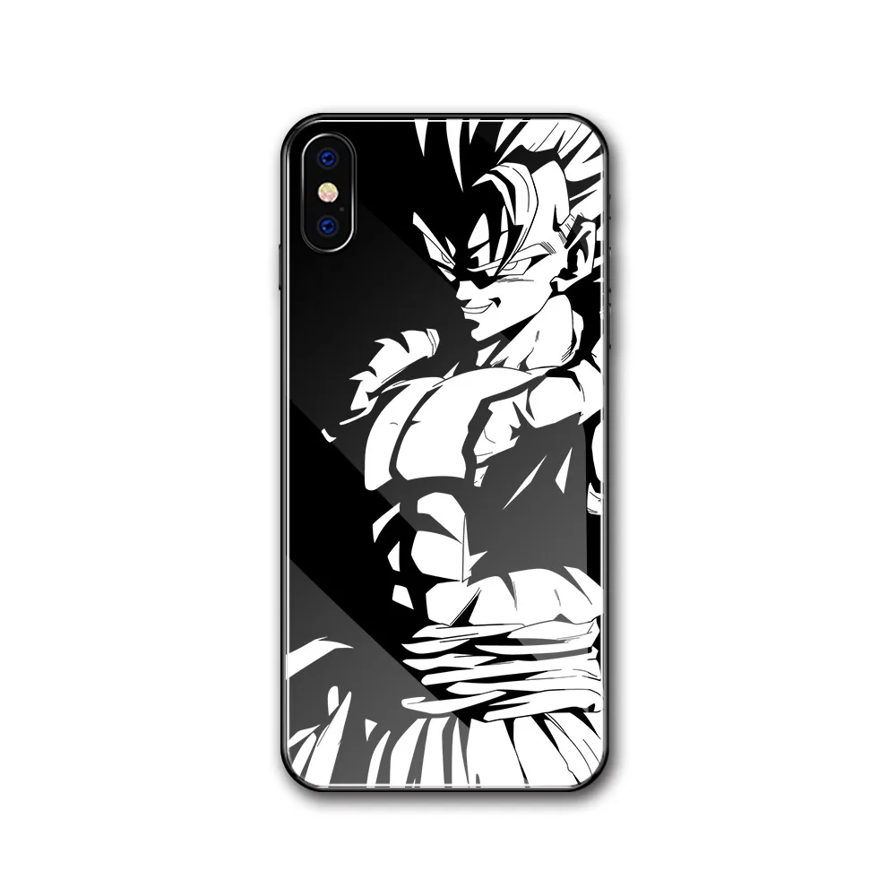 Finder чехол для iphone Xs чехол Dragon Ball Z Сон Гоку Стекло задняя крышка чехол для iphone 6, 6 S, 7, 8 plus X XR XS MAX 11 pro max - Цвет: 02464