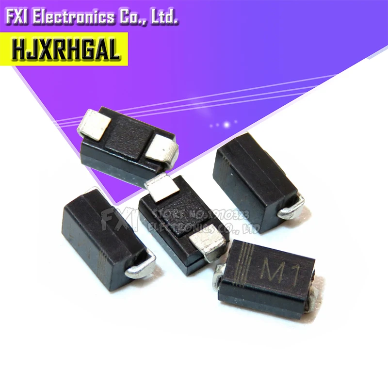 100 шт. 1N4001 M1 1N4004 M4 1N4007 M7 FR107 RS1M SMA выпрямительный диод FR207 RS2M HER108 US1M SF18 ES1J SF14 ES1D DO-214AC