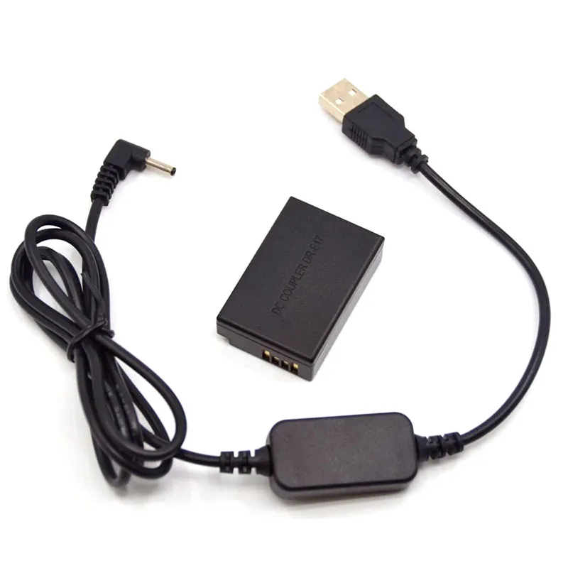 Внешний аккумулятор 5 В USB-Кабель-адаптер + искусственная батарея для Canon EOS M3 M5 M6 |