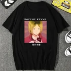 Летняя футболка унисекс с рисунком Аниме Haikyuu Kenma Kozume, новая футболка Ryunosuke Tanaka Fly High Graphic, повседневные топы для манги, футболки