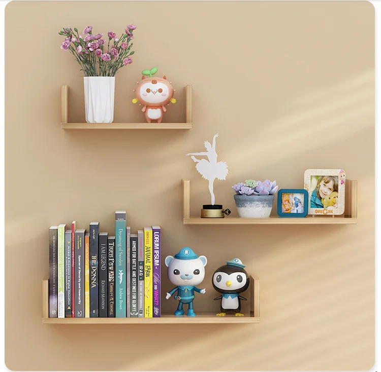 

Living room punch-free wall shelf hanging wall partition wall bookshelf TV wall rack bedroom decoration