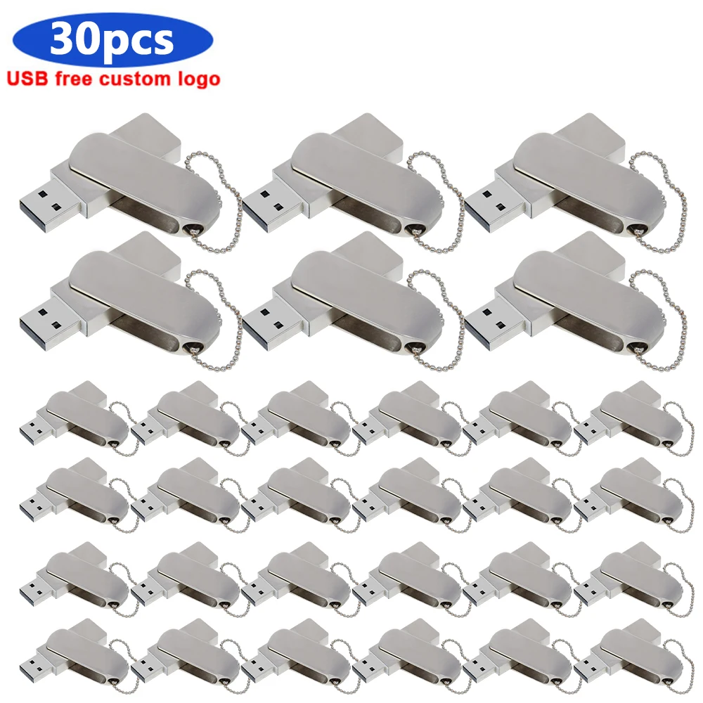 

Металлический USB флеш-накопитель с бесплатным логотипом, 30 шт., 4 Гб, флеш-накопитель 8 ГБ, 16 ГБ, 32 ГБ, 64 ГБ, 128 ГБ, флеш-накопитель USB 2,0, флешка usb