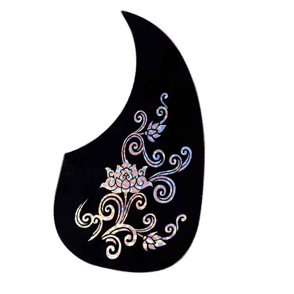 

1x Acoustic Guitar Pickguard For Guitar Parts Replacement With Sliver Flower