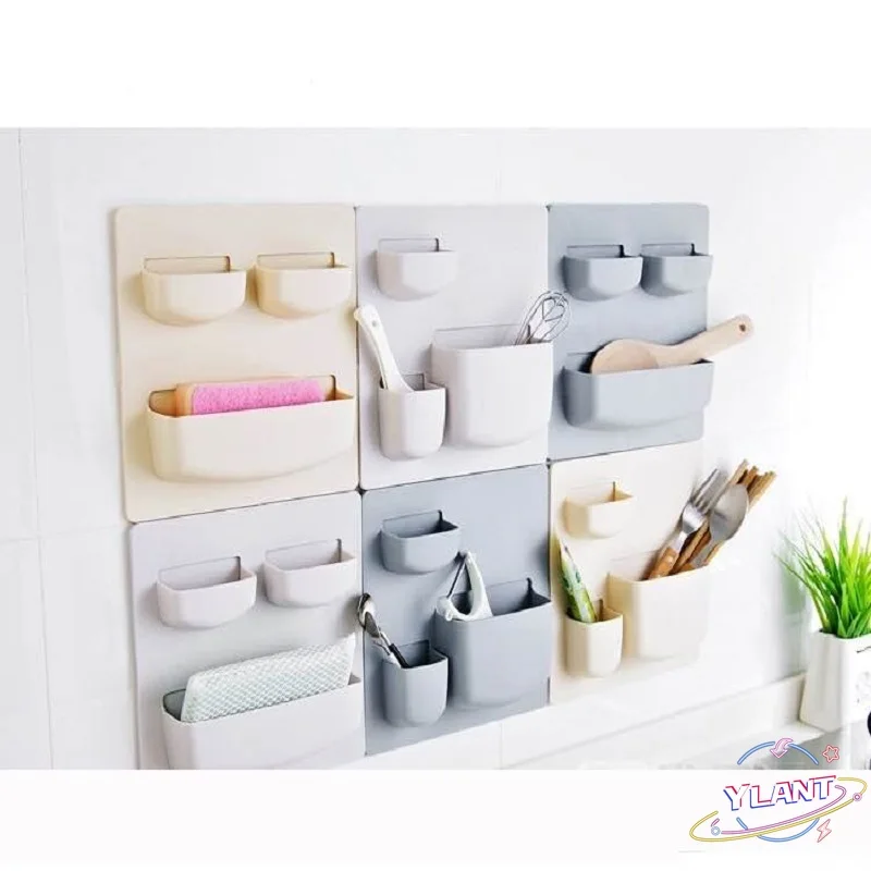 SWT estante de pared estante de almacenamiento de pared de ba&ntilde;o golpe libre colgante de pared Rack cocina acabado Rack de almacenamiento de RackHome pasta-2