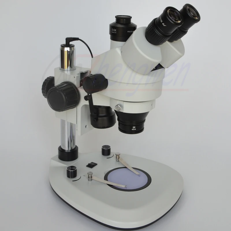 Тринокулярный микроскоп FYSCOPE 7X 90X с двойной светодиодный Ной подсветкой и