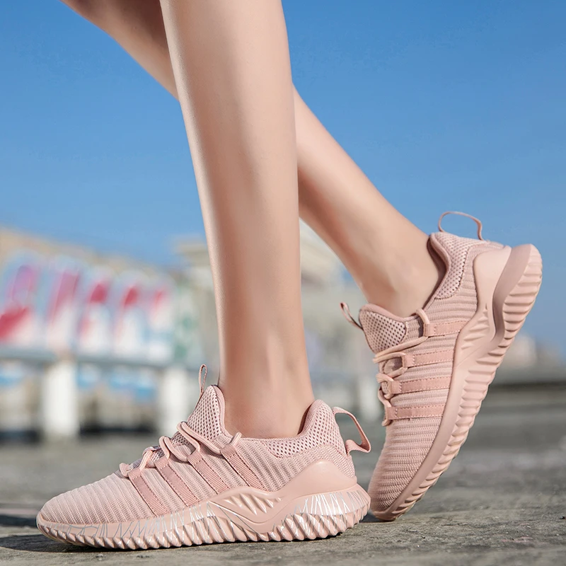 

Woman Men Non-Slip Sneakers Sport Running Shoes Unisex Lightweight Casual Comfortable Footwear Lacing Fashion Flat Sports Shoes