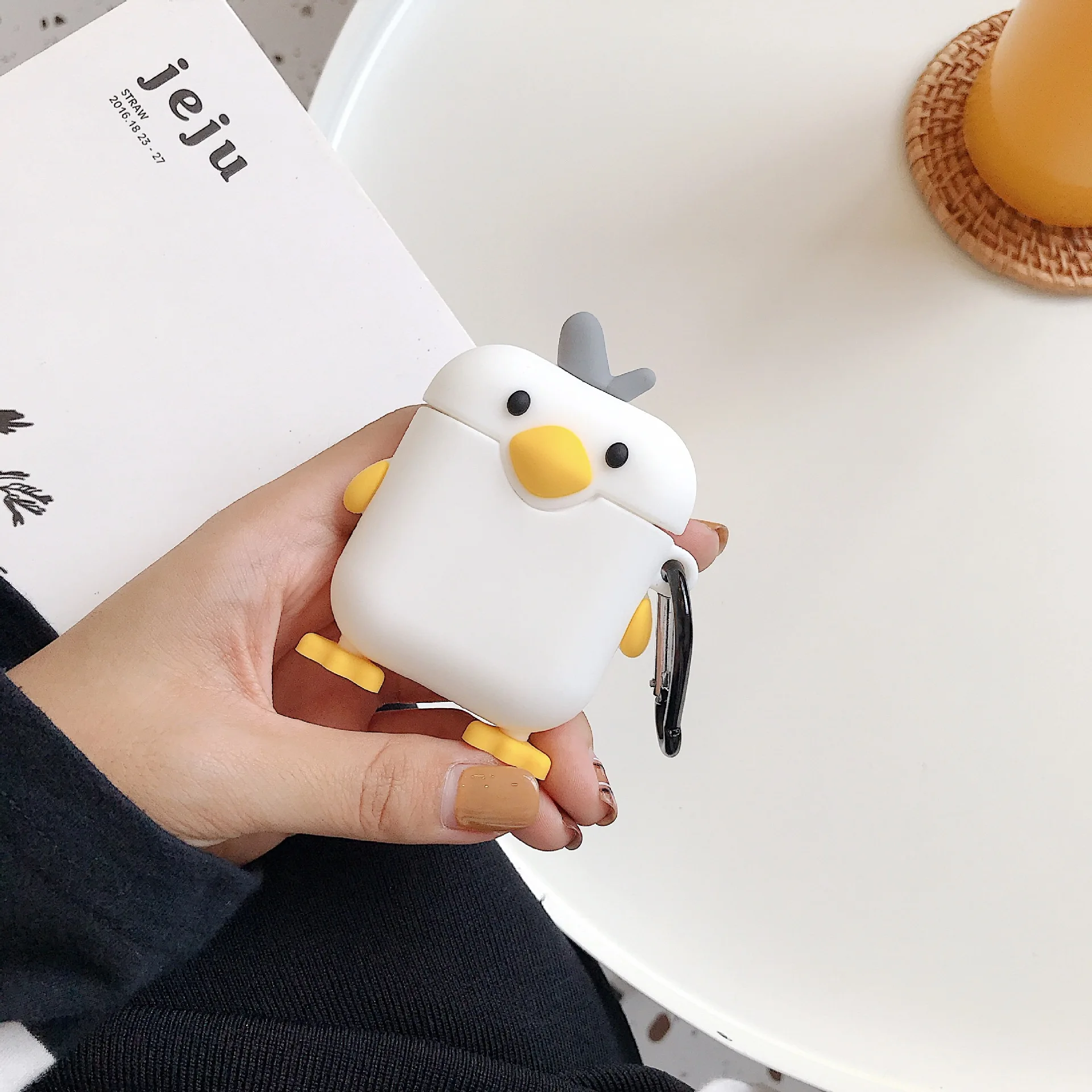 Милый утенок для AirPods 1/2 гарнитура Набор креативный мультяшный беспроводной Bluetooth