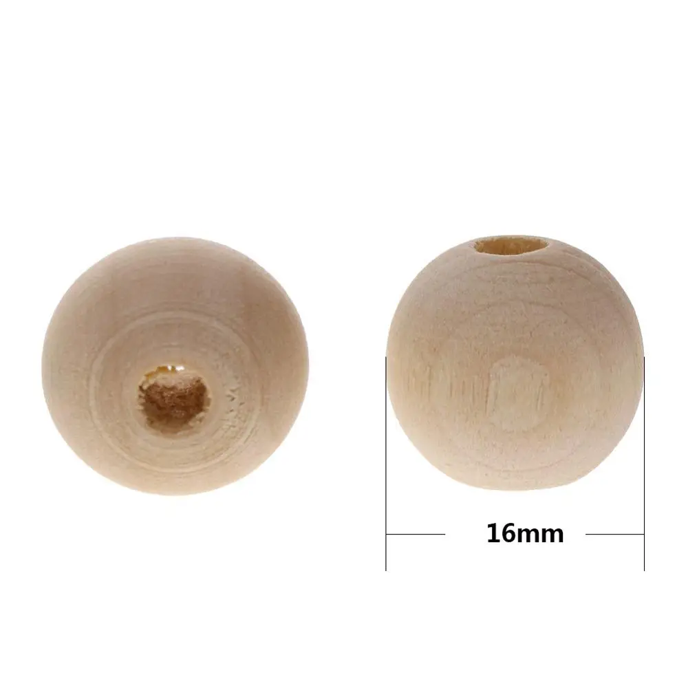 DIY 2 100 шт. натуральные круглые распорку деревянные бусины экологически чистых