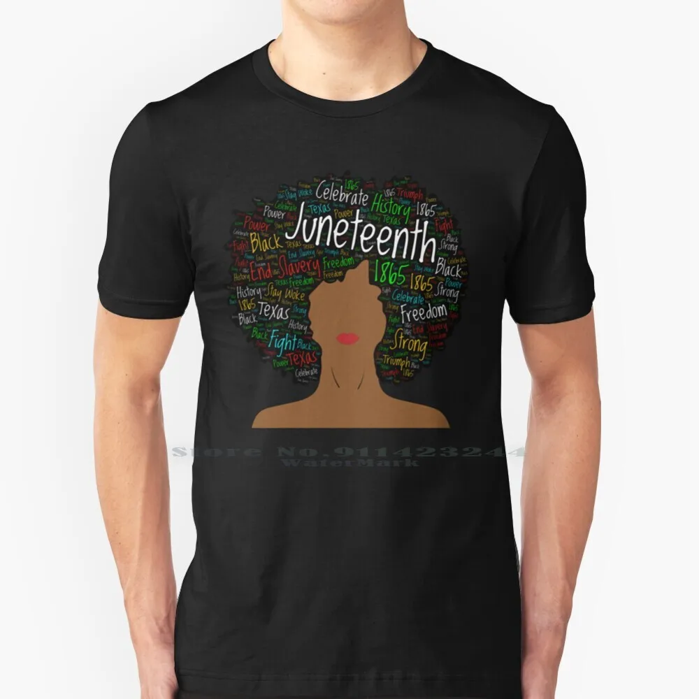 Ful Afro T Shirt Cotton 6xl Black History Natural Hair Juneteenth End Slavery July 4th Black People African
