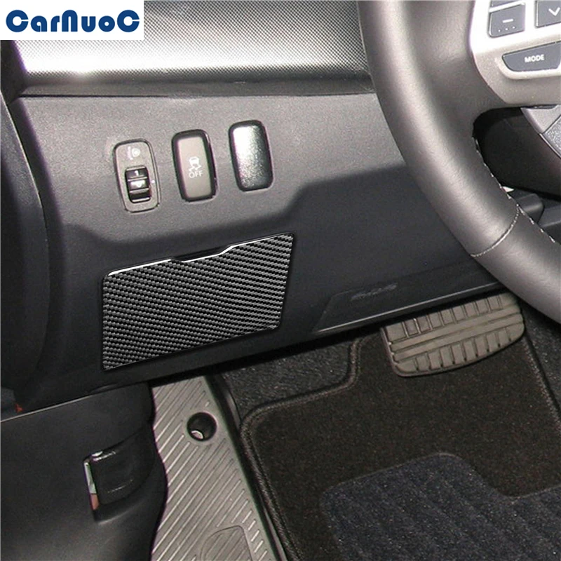 

Для Mitsubishi Lancer 2008-2015, ящик для хранения кабины автомобиля, отделка панели, наклейка из углеродного волокна, аксессуары для укладки