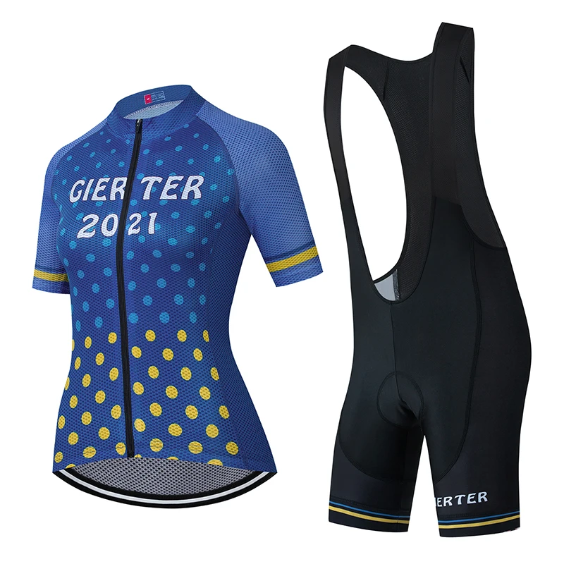 

Summer Short Sleeve Cycling Jersey Sets Top Quality Women Anti-UV Bicycle Clothing Bike Shirts Ropa Ciclismo