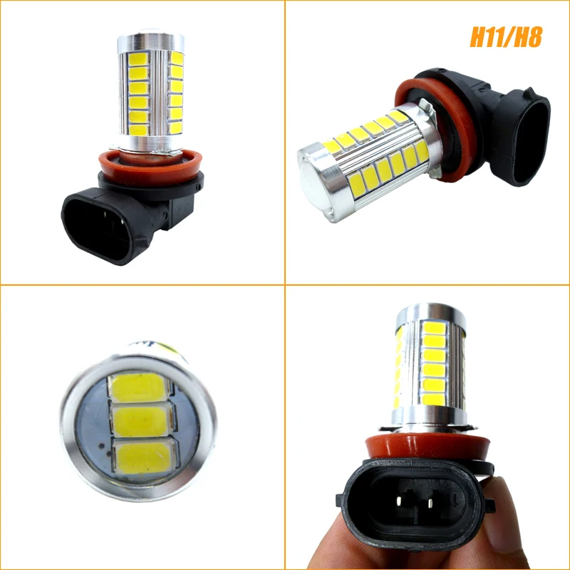 2x Auto Driving Fog Lights H8 H11 H7 9005 9006 HB3 HB4 LED Lamp For Ford Kuga 2018 2017 2016 2015 Focus Mondeo Explorer | Автомобили и