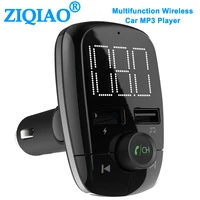 wireless handsfree bluetooth car kit fm transmitter audio receiver mp3 player usb interface charger