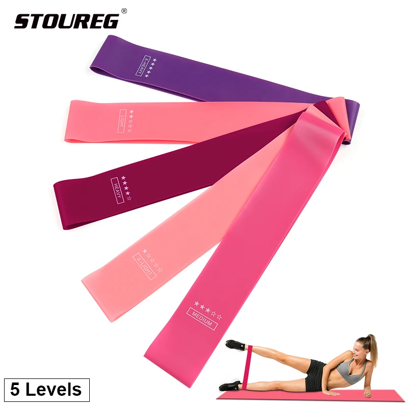5 шт./компл. спортивные Эспандеры уровней резинки для упражнений в спортзале