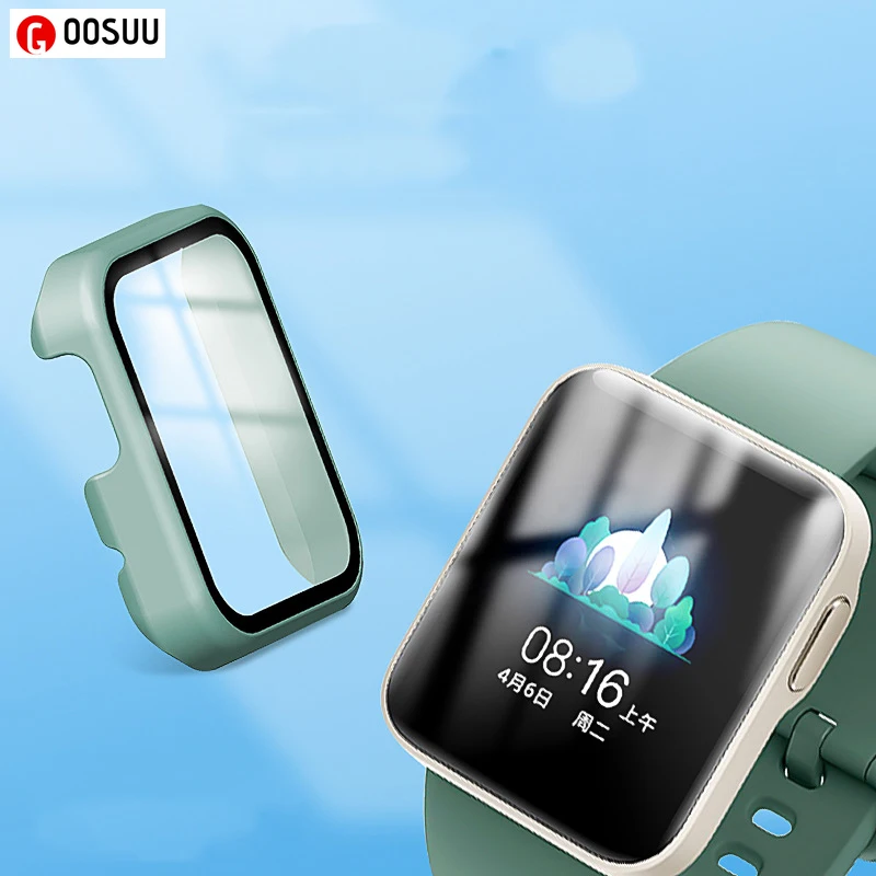 

Чехол из закаленного стекла для часов Xiaomi Mi Watch Lite, матовый чехол из поликарбоната + Защитная пленка для экрана Xiaomi Mi Watch Lite