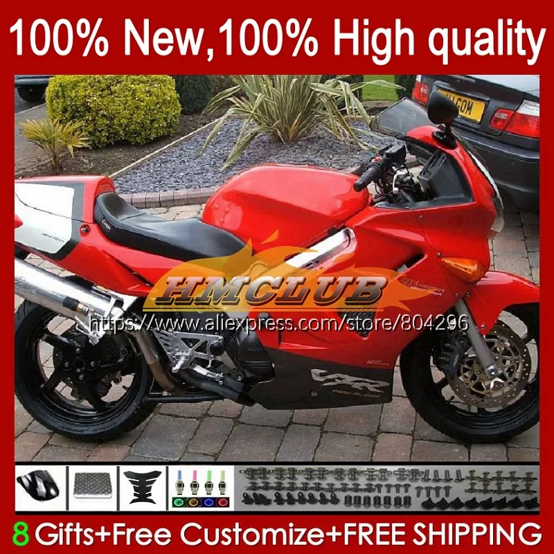 

Корпус для HONDA перехватчик VFR800 VFR800RR 98 99 00 01 66No.36 VFR-800 VFR 800RR 800 RR 1998 1999 глянцевый красный 2000 2001 обтекатель