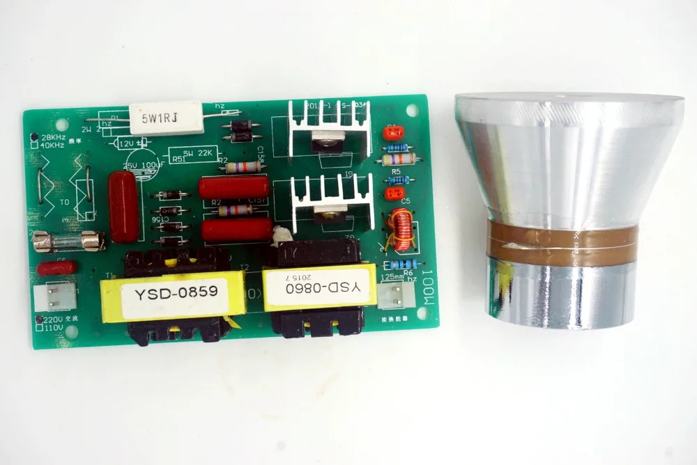 100 Вт 28 кГц ультразвуковой очиститель преобразователя + плата драйвера питания в