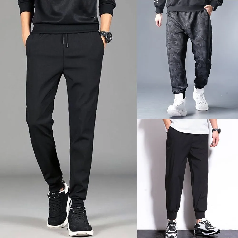 

Plus Size Men Running Sports Pants Quick-Drying Joggings Sweatpants Men's Football Training Fitness Pants Soccer Trousers Male