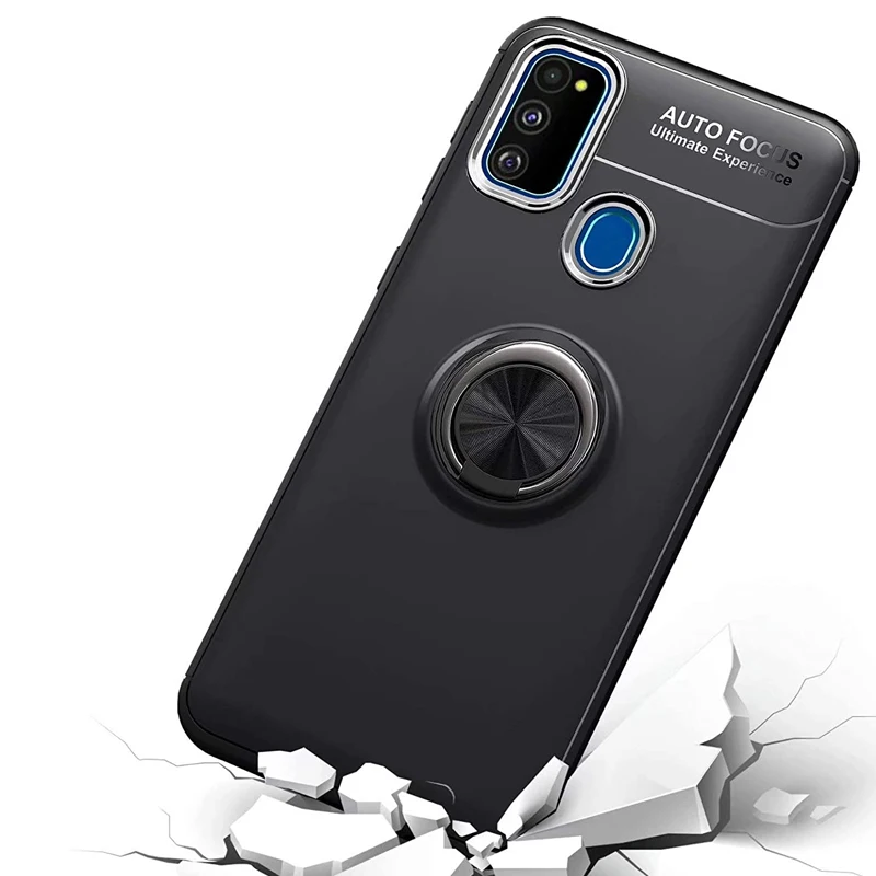 3-в-1 чехлы на телефон + камера стекло Honor 9A/MOA-LX9N магнитное кольцо чехол для хонор 9а
