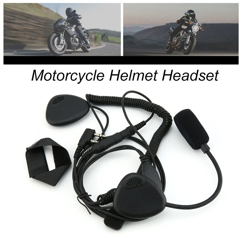 PTT гарнитура для мотоциклетного шлема с проводным управлением поддерживает двухканальный голосовой микрофон для Kenwood TYT Baofeng UV-5R RETEVIS H777 PUXING