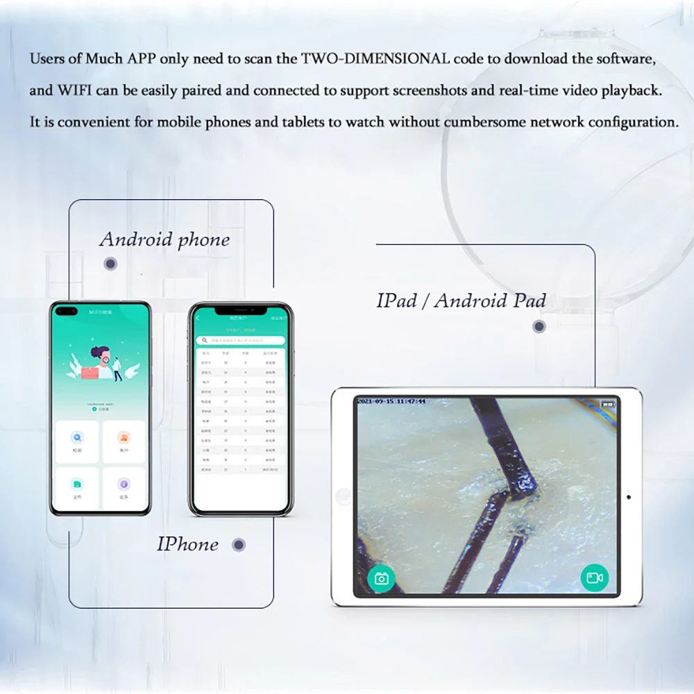 Новинка Wi-Fi HD телефон для кожи головы/кожи/волос перезаряжаемый анализатор