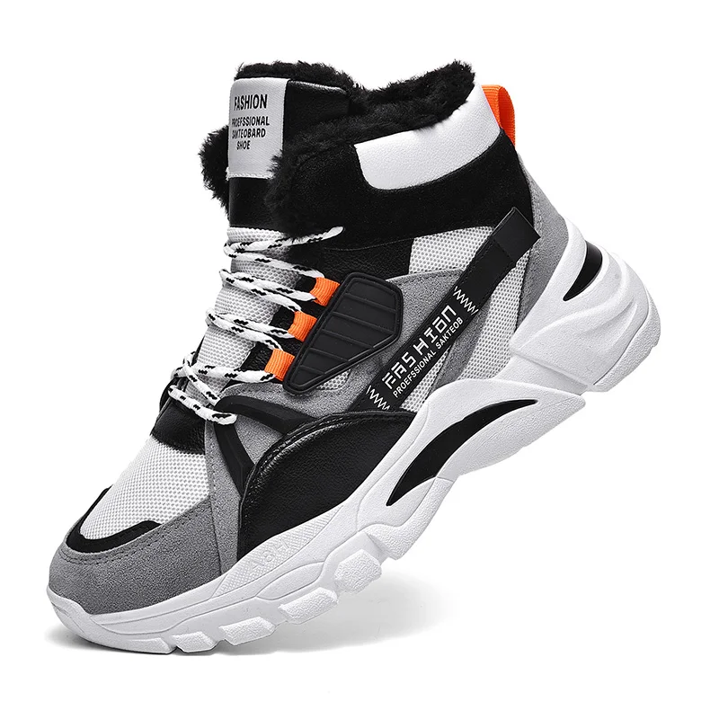 Мужские зимние ботинки Уличная обувь для пешего туризма бархатные