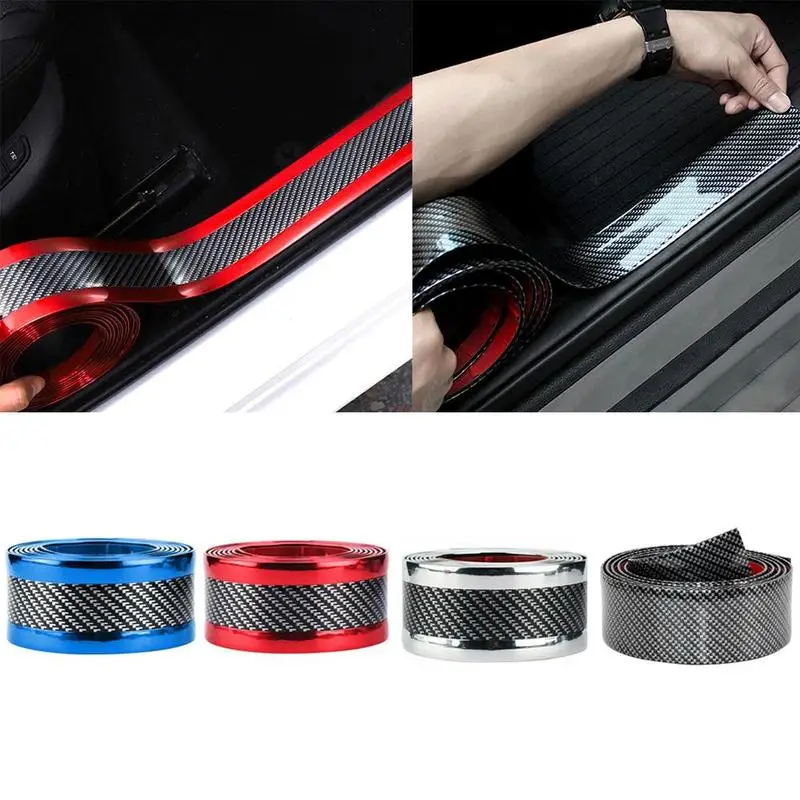 5D автомобильные наклейки из углеродного волокна резиновый Стайлинг протектор