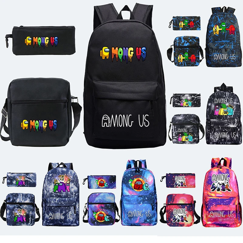 Комплект из 3 предметов для видеоигр детский школьный ранец с аниме рисунком