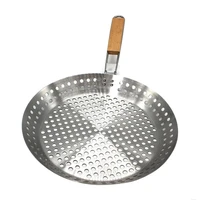 view larger image add to compareshare portable grilling basket stainless steel bbq grilling wok cooking pan for meat sh