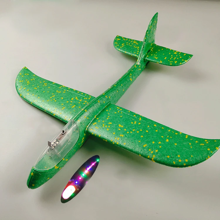 48cm Lamp Green Светится в темноте игрушки EPP пена ручной бросок самолет Открытый Запуск планер самолет подарок 35 см интересные игрушки для детей Детская игра - Цвет: 48cm Lamp Green
