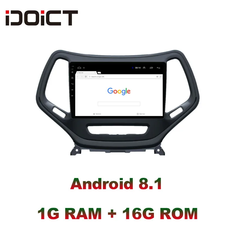 Автомобильный DVD-плеер IDOICT Android 8 1 GPS-навигация мультимедийный плеер для JEEP Cherokee
