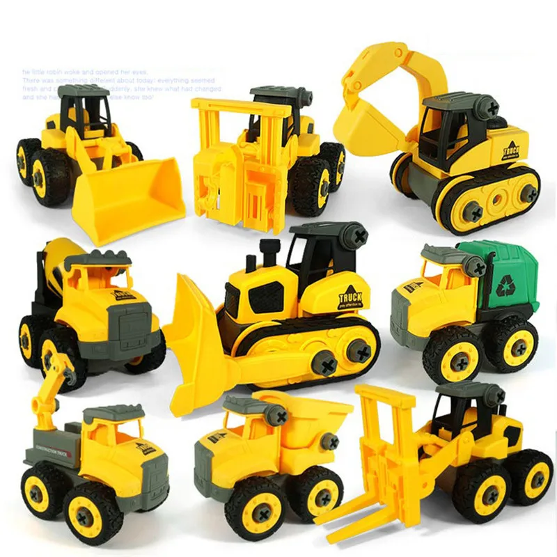 9 kinds DIY Assemble Engineering Vehicle Educational Toys For Boys Nut Screw 3D Model Building Kits | Игрушки и хобби