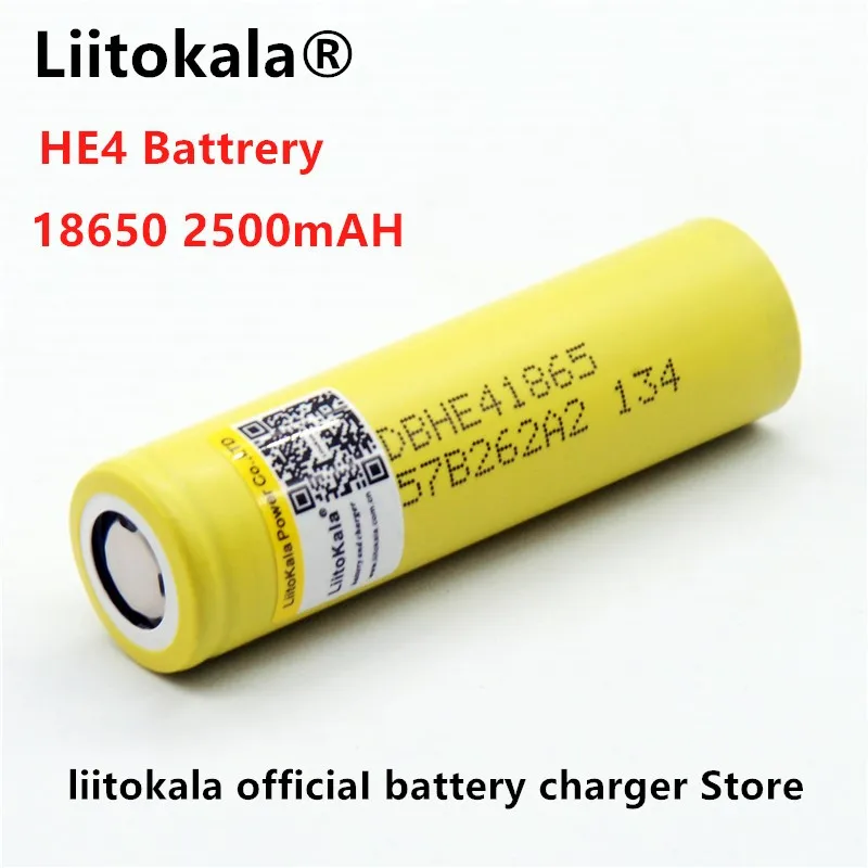 Liitokala для LG HE4 18650 перезаряжаемая литий-ионная батарея 3,6 в 2500 мАч может поддерживать, максимум 20a, 35A и разгрузка сигарет