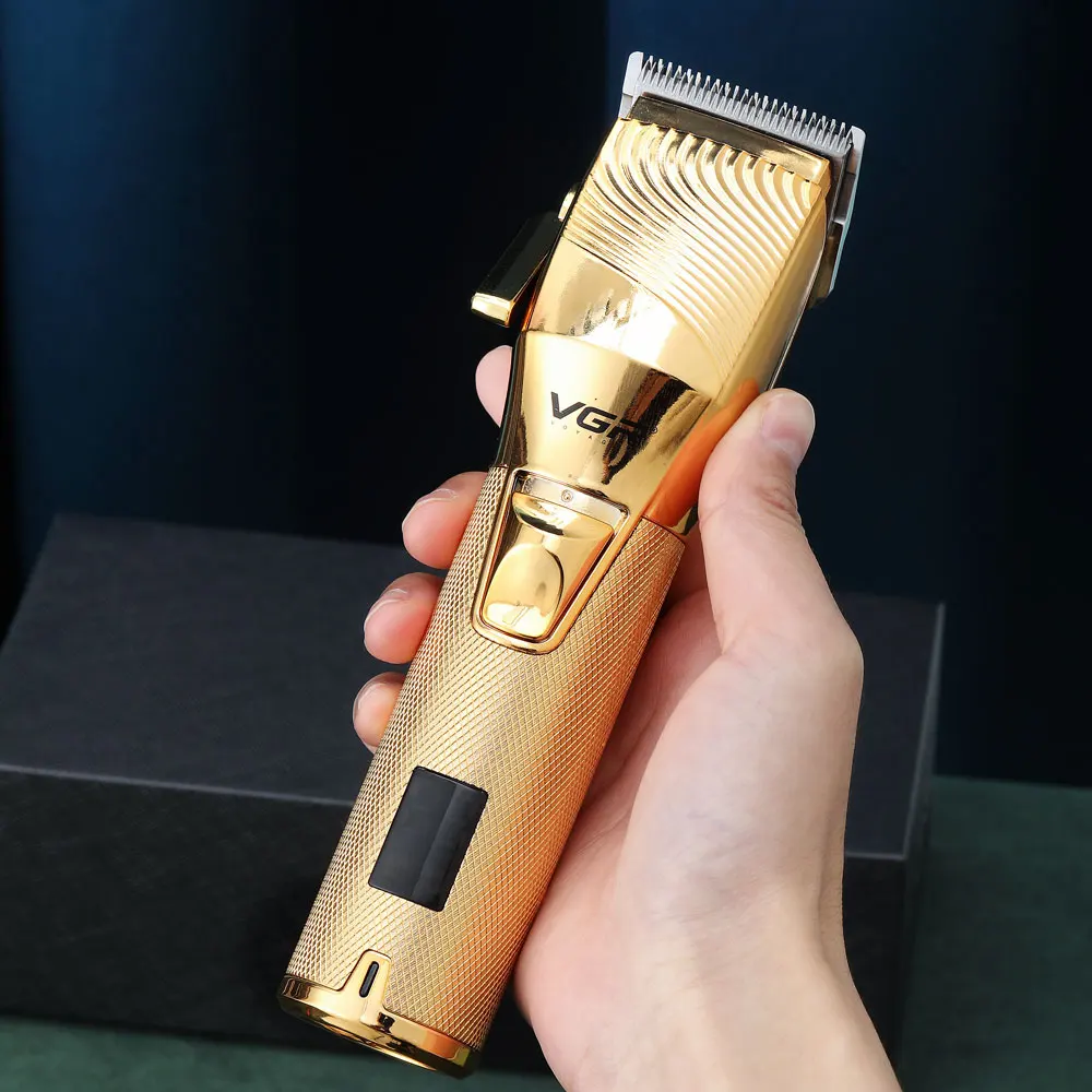 

VGR Golden Color Professional Cordless Outliner Hair Trimmer Beard Hair Clipper Hair Cutting Machine Can Be Zero Gapped