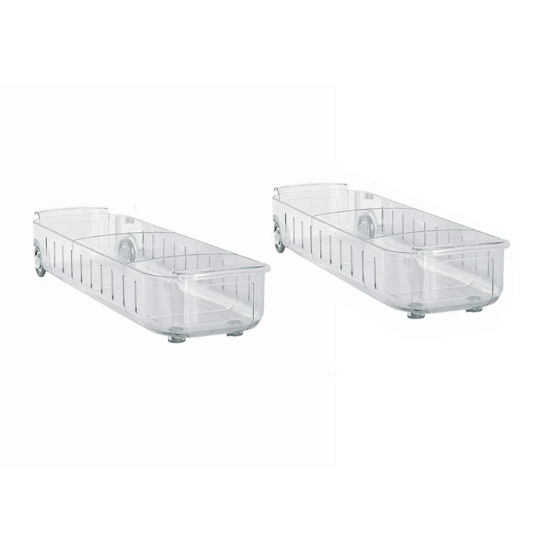

2-Piece Transparent Refrigerator Storage Box