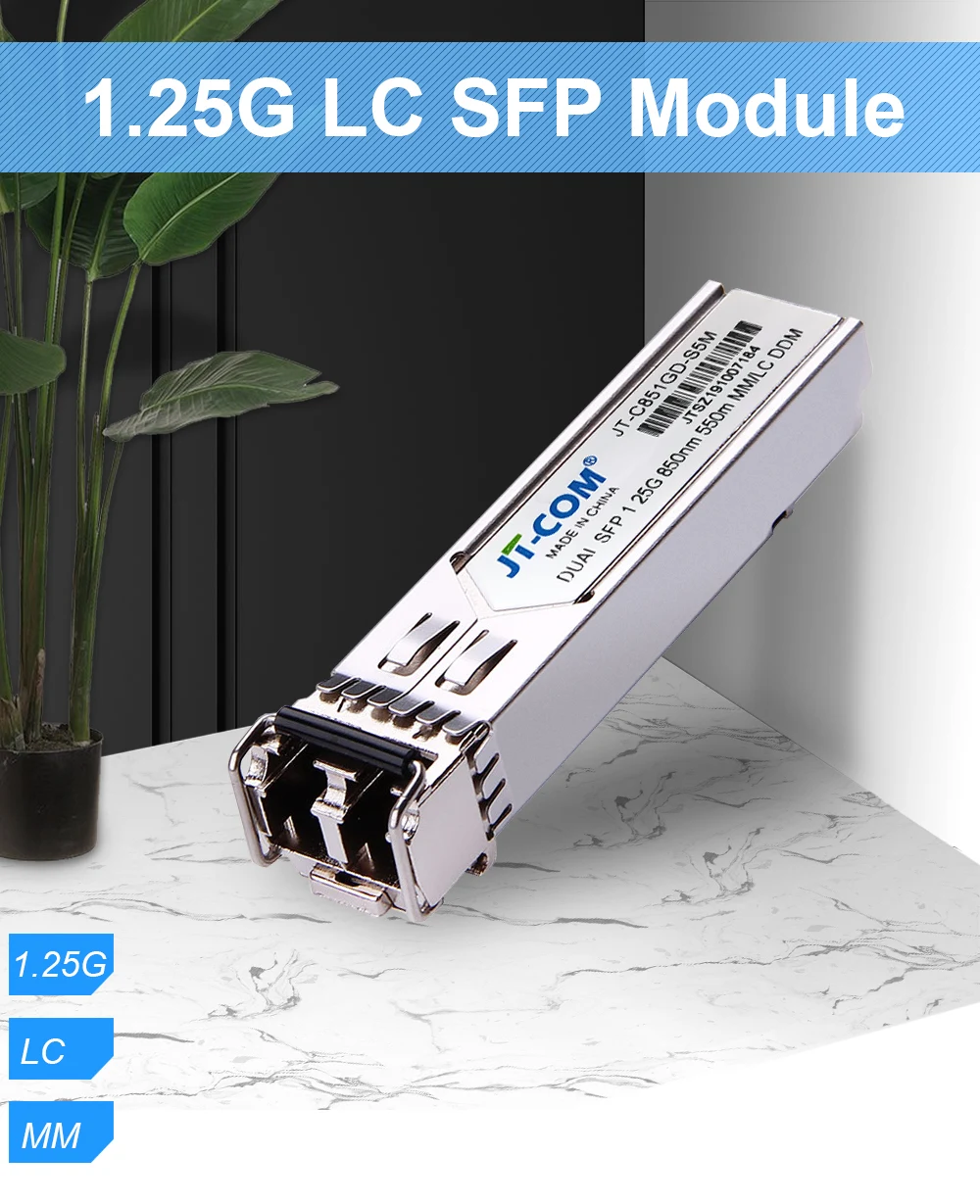 1000Mbps Mini Gbic 850nm 550m SFP Transceiver Module Gigabit Multimode Duplex LC DDM Compatible with Cisco/Mikrotik Switch