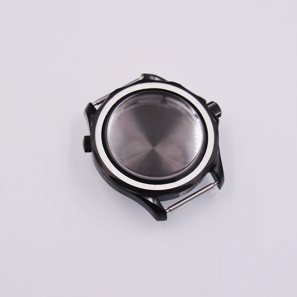 41 мм черная фотография Японское движение NH35 NH36 ETA2836 2824 Miyota 8215 8205 сапфировое стекло