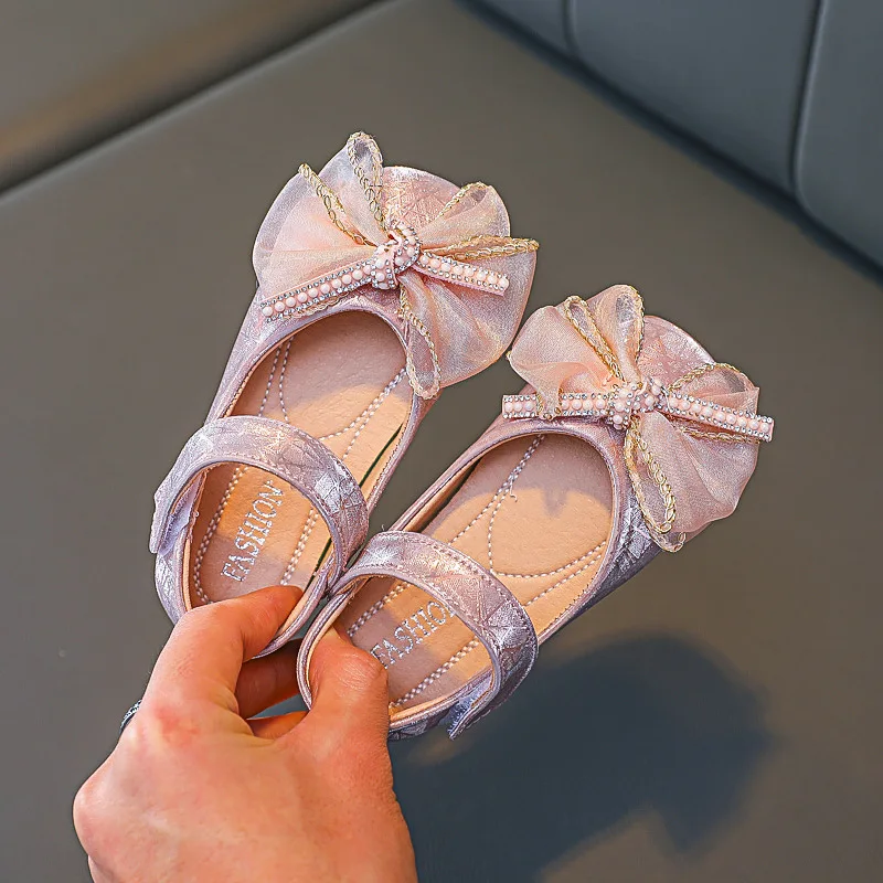 

Children Bow Sandals Baby Show Kids Shoes Girls Sandals 2021 New Summer Fashion Little Girl Princess Sandals Shoes