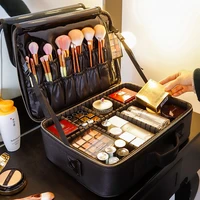 new upgrade large capacity cosmetic bag hot selling professinal women travel makeup case