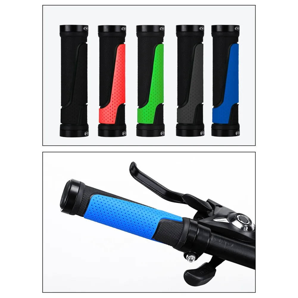 

1 Pair Handle Grip Motorcycle Handlebar Grip Bicycle Lock-On Rubber Handlebar Grip Mountain MTB Folding Handlebar Brake Hands