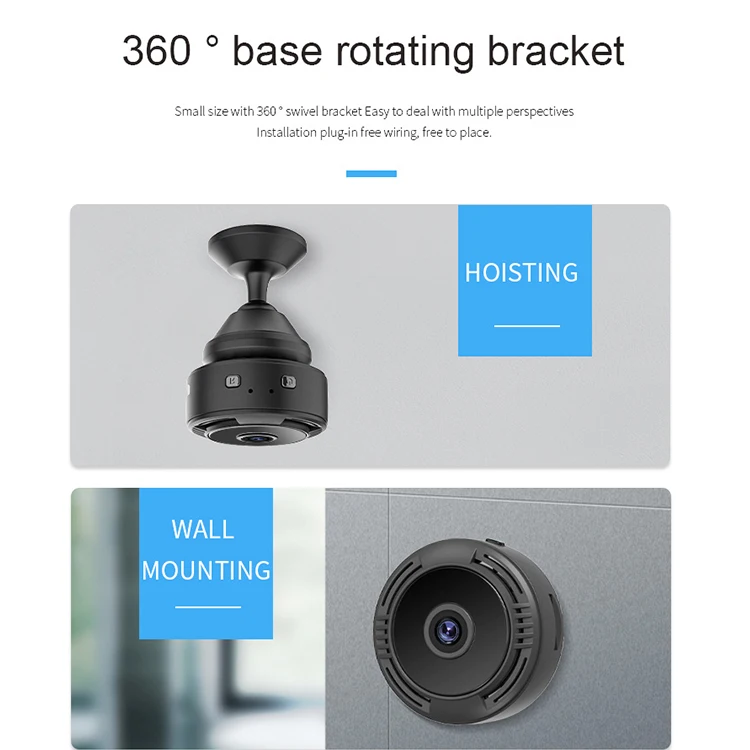

F8 Camera, Mini High-Definition Smart Outdoor Sports Dv Remote Camera Suitable for Home Security, Baby Care