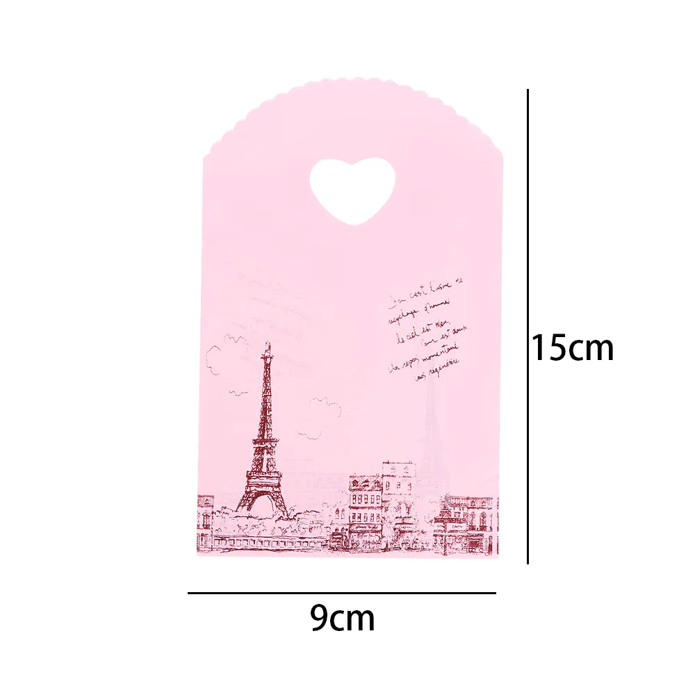 50 шт./компл. башня шаблон упаковочные сумки розовые милые пластиковые