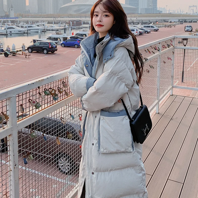 off-Season Cotton Coat Women's New Winter Clothes Overknee Long Cotton-Padded Coat Winter plus Size down Cotton Jacket Coat