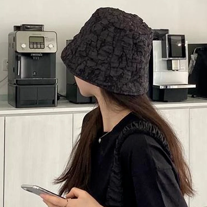 

Bucket Hats Women Fashion Leisure All-match Summer Travel Streetwear Popular Korean Style Outdoor Solid Plain Gentle Female Caps