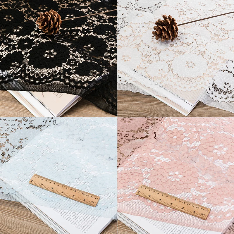 1 м/2 м кружевная ткань ажурная вышитая Цветочная африканская Лоскутная Ткань Tissu