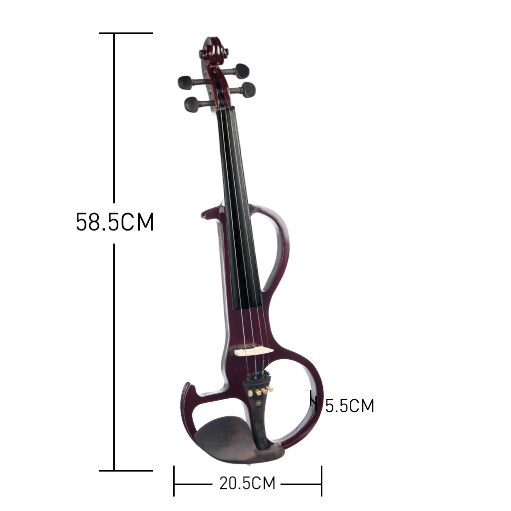 Electric Violin 4/4 Full Size Silent Violin Solid Wood w/Violin Case+ Brazilwood Bow+Rosin+Maple Bridge+Audio Cable For Beginner enlarge