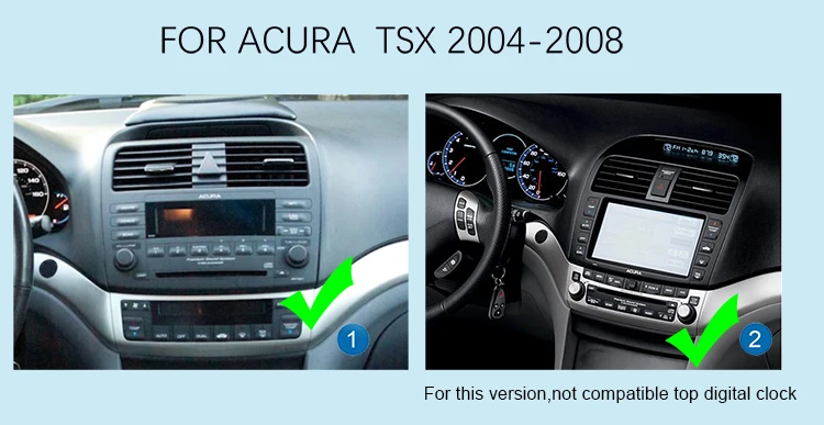 10,1 дюймов Android 8,0 Восьмиядерный автомобиль радио стерео для Acura TSX 2004-2008 gps навигация полный сенсорный 1024*600