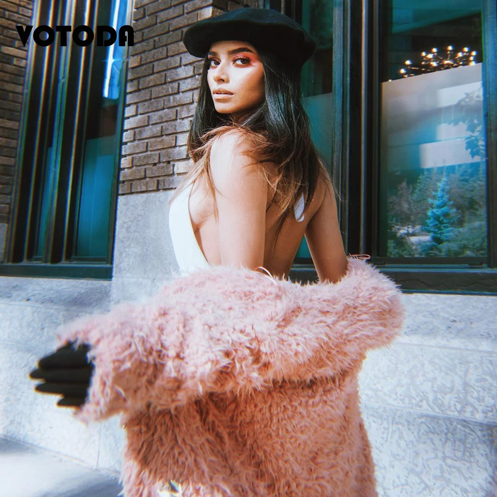 Winter Mongolia Sheep Fur Coat Women Warm Faux Fur Coats Fluffy Furry Wool Jacket Sexy Outerwear Ladies Fur Overcoat Outerwear